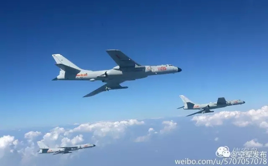 中国空军赴南海战巡 几乎囊括所有主力机种