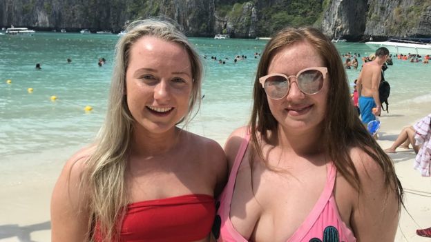 The scene at Maya Bay