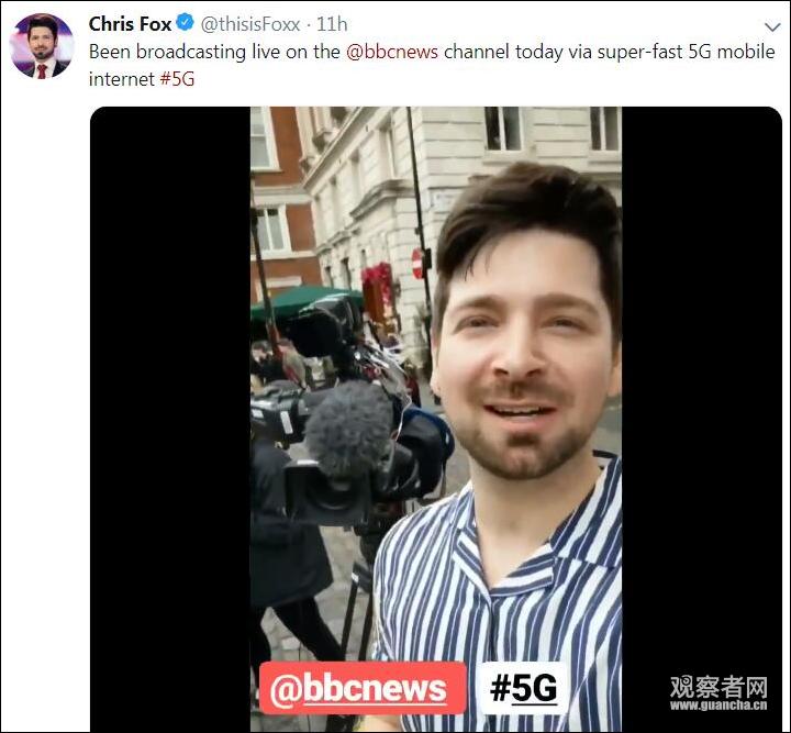 华为助英国新闻5G首播