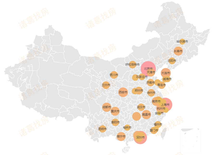 大中城市房租回报低，二线城市相对高