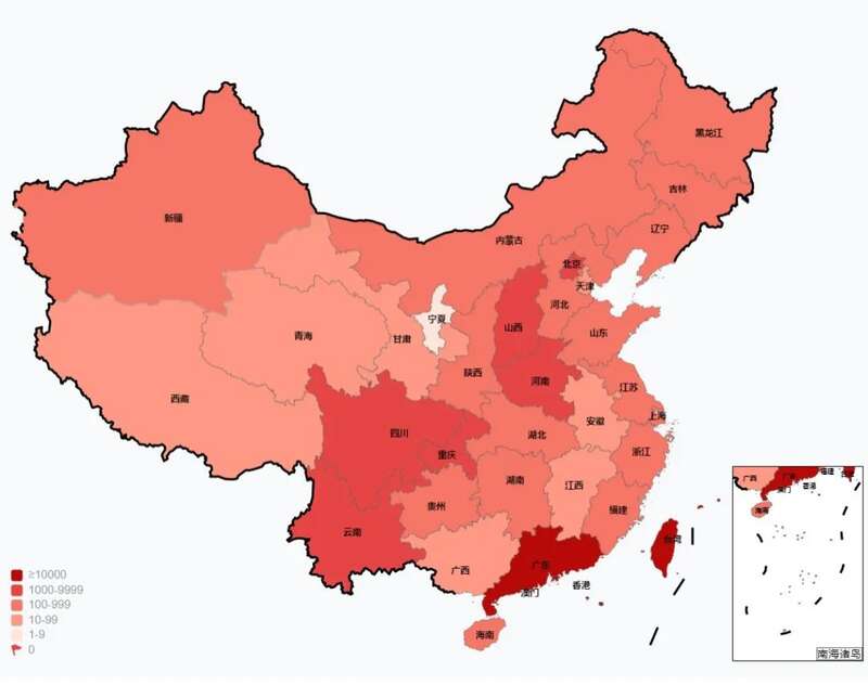 百度疫情大数据地图