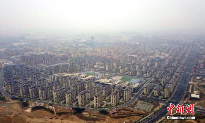 航拍雄安新区容东片区