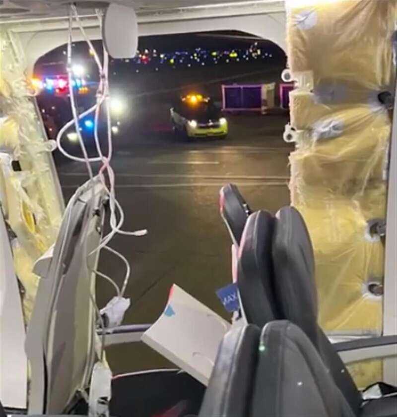 发生事故的波音737 MAX 9型客机
