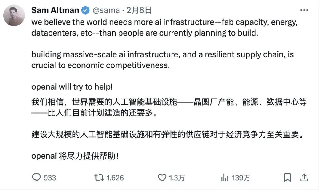 奥特曼的芯片计划,7万亿美元融资是最容易的部分