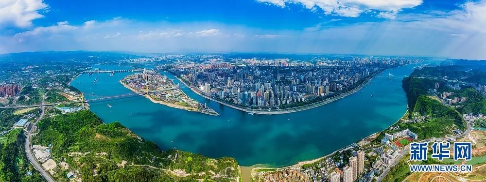 航拍湖北宜昌城区