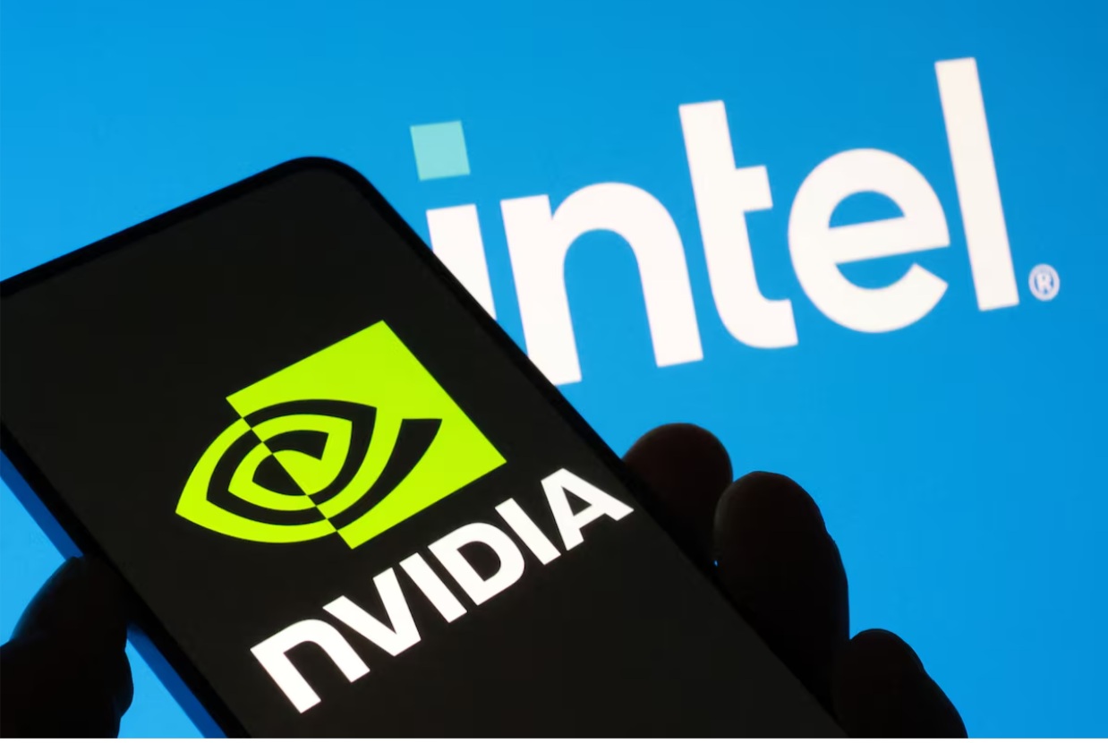  Nvidia 和英特尔的标识